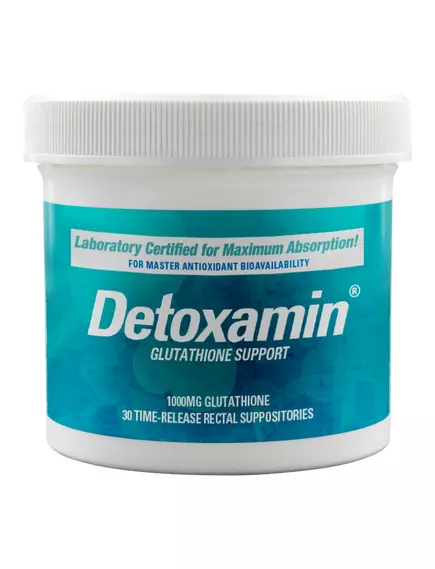 DETOXAMIN GLUTATHIONE SUPPORT 1000 MG / СВІЧКИ З ГЛУТАТИОНОМ 1000 МГ 30 ШТ від магазину біодобавок nutrido.shop