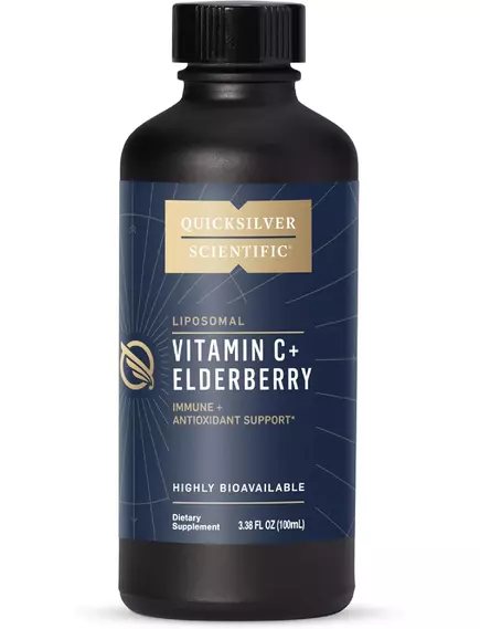 Quicksilver Scientific Vitamin C+ Elderberry / Вітамін С ліпосомальний + екстракт бузини 100 мл в магазине биодобавок nutrido.shop