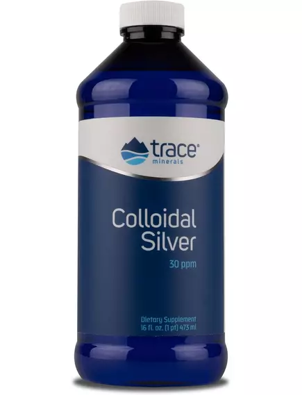 Колоїдне срібло 473 мл / Colloidal Silver, Trace Minerals від магазину біодобавок nutrido.shop