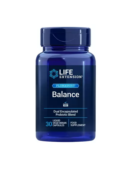 Life Extension FLORASSIST Balance/Баланс пробиотики для восстановления флоры кишечника 30 капсул, EU в магазине биодобавок nutrido.shop