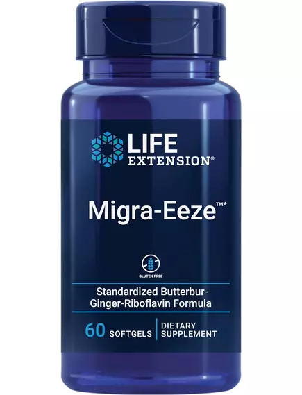 Life Extension Migra-Eeze / Облегчение дискомфорта при мигренях 60 капсул в магазине биодобавок nutrido.shop