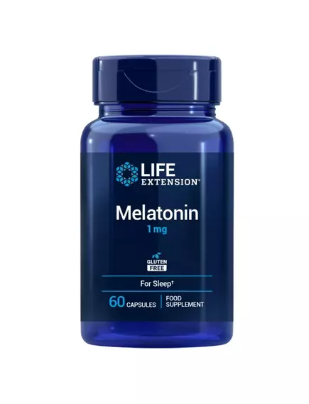 Life Extension Melatonin / Мелатонін 1 мг 60 капсул від магазину біодобавок nutrido.shop