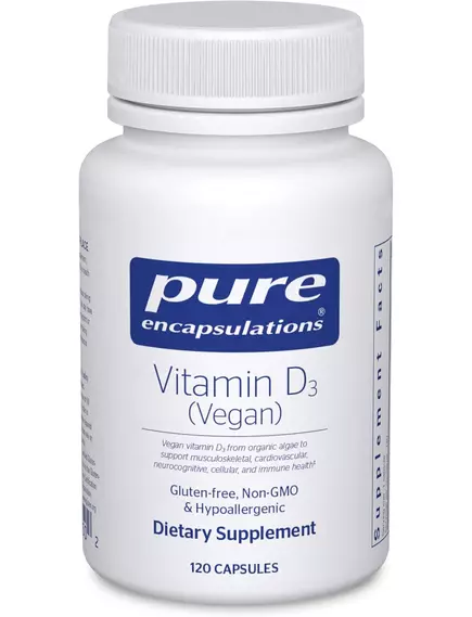 Pure Encapsulations Vitamin D3 Vegan / Вітамін Д3 веганський 120 капсул в магазине биодобавок nutrido.shop