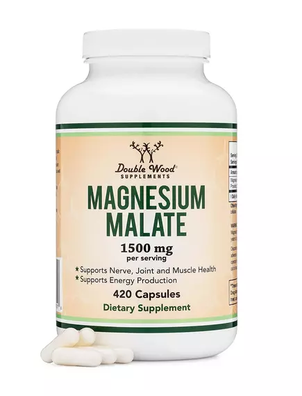 DOUBLE WOOD MAGNESIUM MALATE / МАГНІЙ МАЛАТ 420 КАПСУЛ від магазину біодобавок nutrido.shop