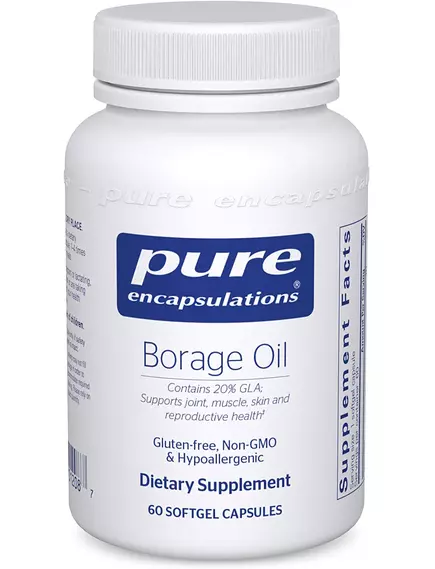 PURE BORAGE OIL / МАСЛО ОГУРЕЧНИКА 200 МГ 60 М'ЯКИХ КАПСУЛ від магазину біодобавок nutrido.shop