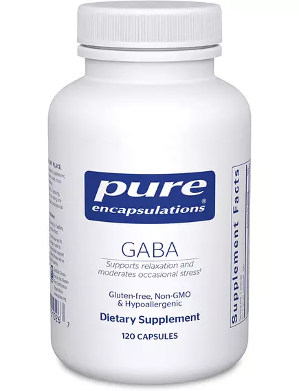 PURE ENCAPSULATIONS GABA / ГАМК 700 МГ 120 КАПСУЛ від магазину біодобавок nutrido.shop