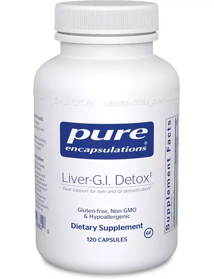 Pure Encapsulations Liver-G.I. Detox / Поддержка детоксикации печени и ЖКТ 120 капс в магазине биодобавок nutrido.shop