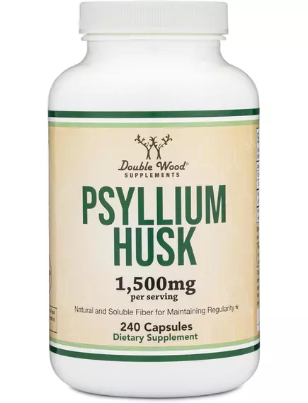 Double Wood Psyllium Husk Supplement / Лушпиння псиліуму 240 капсул від магазину біодобавок nutrido.shop