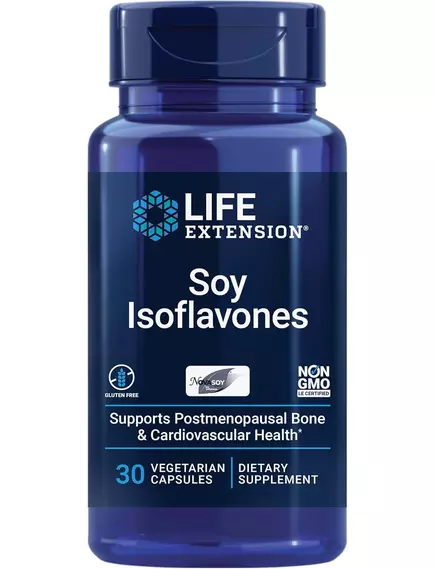 Life Extension Soy Isoflavones / Підтримка серця та кісток у жінок у постменопаузі 30 капсул від магазину біодобавок nutrido.shop