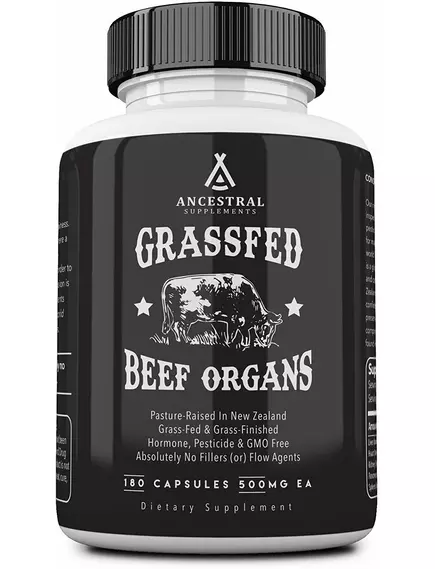 ANCESTRAL SUPPLEMENTS GRASS BEEF ORGANS / БИФ ОРГАНС БАД ДЛЯ ПІДТРИМКИ ОРГАНІВ 180 КАПСУЛ від магазину біодобавок nutrido.shop