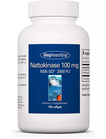 ALLERGY RESEARCH NATTOKINASE / НАТТОКІНАЗА NSK-SD 100 МГ 180 КАПСУЛ від магазину біодобавок nutrido.shop