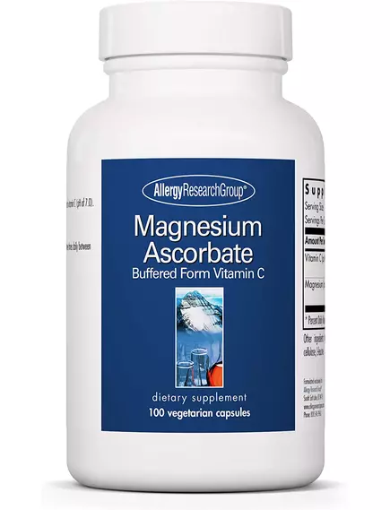 Allergy Research Magnesium Ascorbate / Магний аскорбат 100 капсул в магазине биодобавок nutrido.shop