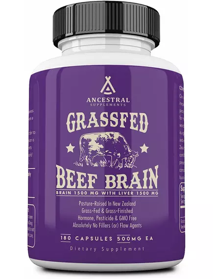 ANCESTRAL SUPPLEMENTS BEEF BRAIN / ЯЛОВИЧИЙ МОЗОК 180 КАПСУЛ від магазину біодобавок nutrido.shop