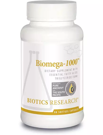 BIOTICS RESEARCH BIOMEGA-1000 / ОМЕГА 3 РИБ'ЯЧИЙ ЖИР З ЕПК ТА ДГК 1000 МГ 90 КАПСУЛ від магазину біодобавок nutrido.shop