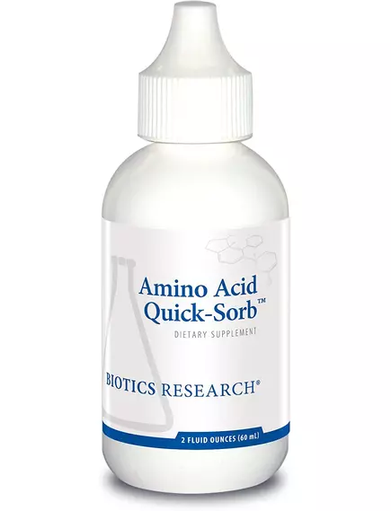 BIOTICS RESEARCH AMINO ACID QUICK-SORB / ДЕВ'ЯТЬ L-АМІНОКИСЛОТ У ВІЛЬНІЙ ФОРМІ 60 МЛ від магазину біодобавок nutrido.shop