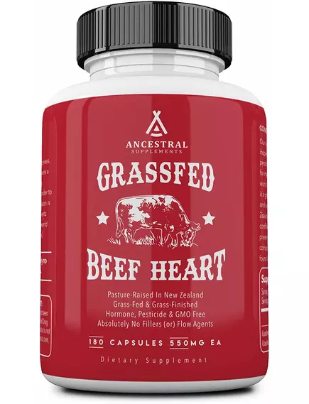 ANCESTRAL SUPPLEMENTS BEEF HEART / ЯЛОВИЧЕ СЕРЦЕ 180 КАПСУЛ від магазину біодобавок nutrido.shop