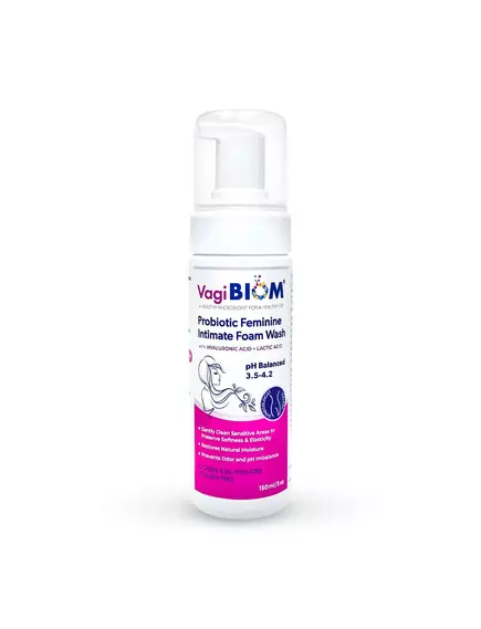 BIOM PROBIOTICS FEMININE INTIMATE FOAM WASH / ПІНКА ДЛЯ ІНТИМНОЇ ГІГІЄНИ 150 МЛ від магазину біодобавок nutrido.shop