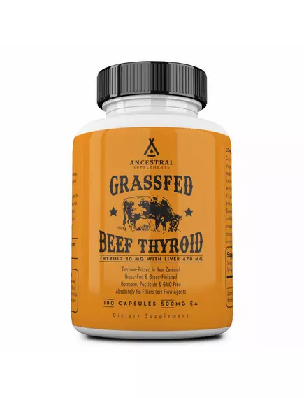 ANCESTRAL SUPPLEMENTS BEEF THYROID / ЩИТОВИДНА ЗАЛОЗА 180 КАПСУЛ від магазину біодобавок nutrido.shop