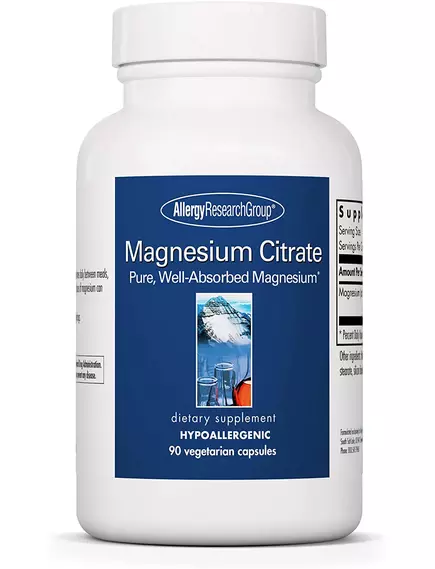 Allergy Research Magnesium Citrate / Магний цитрат 90 капсул в магазине биодобавок nutrido.shop