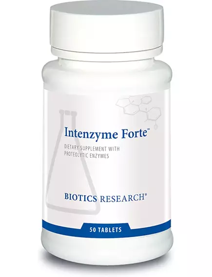 BIOTICS RESEARCH INTENZYME FORTE / ІНТЕНЗИМ ФОРТЕ ПРОТЕОЛІТИЧНИЙ ФЕРМЕНТ 50 ТАБЛЕТОК від магазину біодобавок nutrido.shop