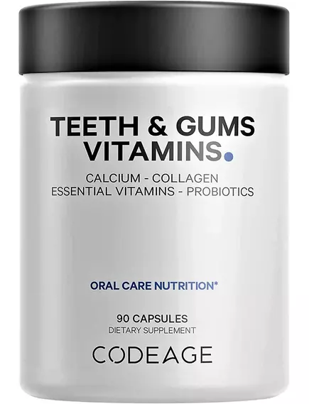 CODEAGE TEETH & GUMS VITAMINS / ВІТАМІНИ ДЛЯ ЗДОРОВ'Я ЗУБІВ ТА ЯСЕН 90 КАПСУЛ від магазину біодобавок nutrido.shop