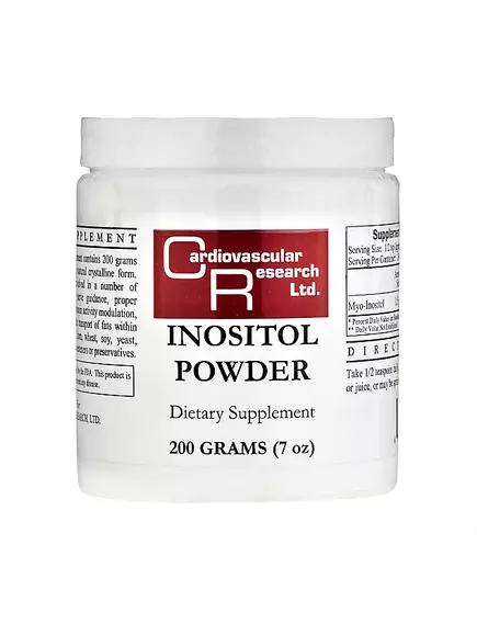 CARDIOVASCULAR RESEARCH INOSITOL POWDER / МІО-ІНОЗИТОЛ ДЛЯ ПІДТРИМКИ ЗДОРОВ'Я ЯЄЧНИКІВ ПОРОШОК 200 Г від магазину біодобавок nutrido.shop