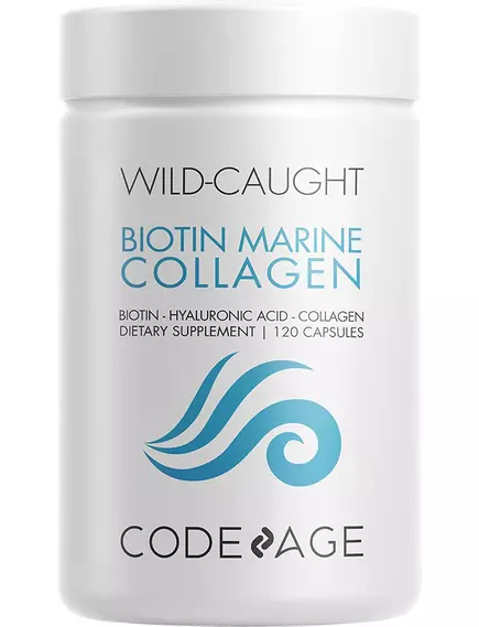 CODEAGE WILD CAUGHT BIOTIN MARINE COLLAGEN PEPTIDES / МОРСЬКИЙ КОЛАГЕН З БІОТИНОМ 120 КАПСУЛ від магазину біодобавок nutrido.shop