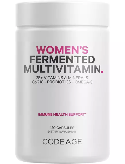 CodeAge Women’s Daily Multivitamin / Ежедневные ферментированные мультивитамины для женщин 120 капс в магазине биодобавок nutrido.shop