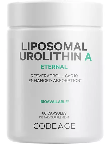 CODEAGE LIPOSOMAL UROLITHIN A / УРОЛІТИН A ЗБІЛЬШЕННЯ КЛІТИННОЇ ЕНЕРГІЇ 60 КАПСУЛ від магазину біодобавок nutrido.shop