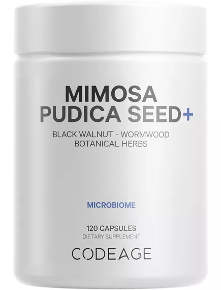 CodeAge Mimosa Pudica Seed / Насіння мімози Антипаразитарний комплекс 120 капсул від магазину біодобавок nutrido.shop