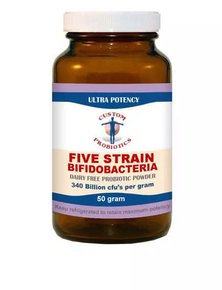 CUSTOM PROBIOTICS FIVE STRAIN BIFIDOBACTERIA / П'ЯТЬ ШТАМІВ БІФІДОБАКТЕРІЙ 50 ГРАМ від магазину біодобавок nutrido.shop