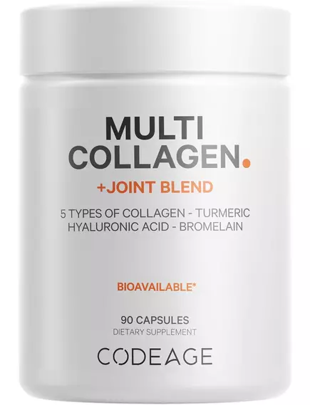 CODEAGE MULTI COLLAGEN PROTEIN + JOINT CAPSULES / 5 ТИПІВ КОЛАГЕНУ + СУМІШ ДЛЯ СУГЛОБІВ 90 КАПСУЛ від магазину біодобавок nutrido.shop