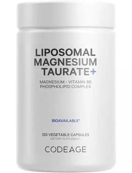 CodeAge Liposomal Magnesium Taurate / Ліпосомальний магній таурат + Вітамін Б6 120 капсул в магазине биодобавок nutrido.shop