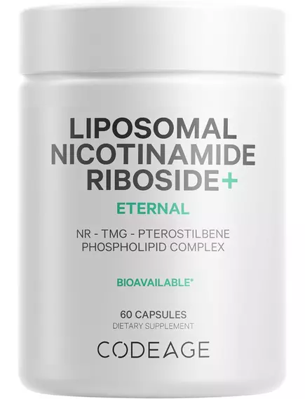 CodeAge Liposomal Nicotinamide Riboside+ / Ліпосомальний нікотинамід рибозид 60 капсул від магазину біодобавок nutrido.shop