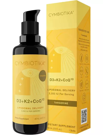 CYMBIOTIKA VITAMIN D3 + K2 + COQ10 / ВІТАМІН Д3 + K2 + КУ10 У ЛІПОСОМАЛЬНІЙ ФОРМІ 60 МЛ від магазину біодобавок nutrido.shop