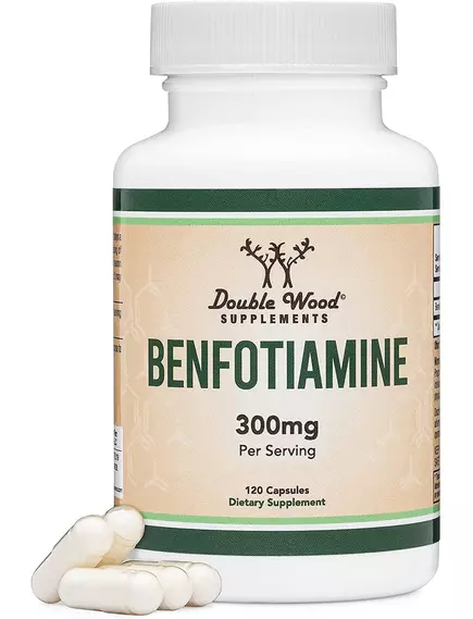 DOUBLE WOOD BENFOTIAMINE / БЕНФОТІАМІН 150 МГ 120 КАПСУЛ від магазину біодобавок nutrido.shop