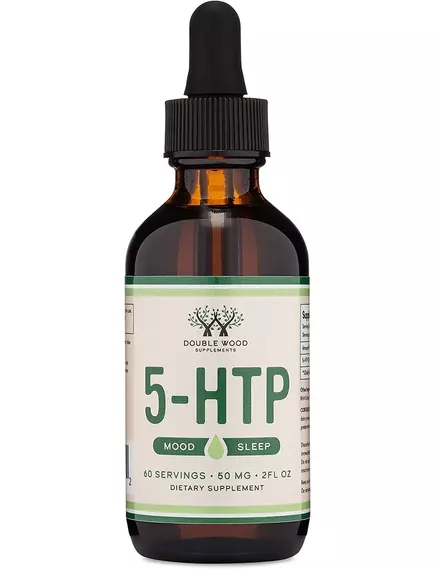 DOUBLE WOOD 5-HTP LIQUID DROPS / 5-ГІДРОКСИТРИПТОФАН ДЛЯ ГАРНОГО НАСТРОЮ ТА СНУ РІДКИЙ 60 МЛ від магазину біодобавок nutrido.shop