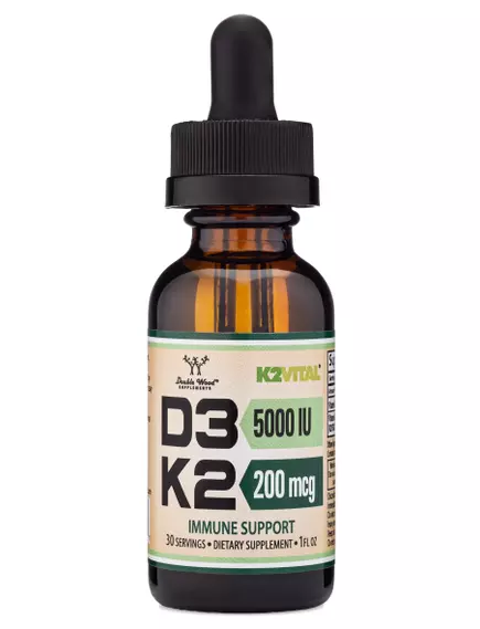 DOUBLE WOOD VITAMIN D3 + K2 / ВІТАМІН Д3 К2 РІДКИЙ НА МСТ ОЛІЇ 30 МЛ від магазину біодобавок nutrido.shop