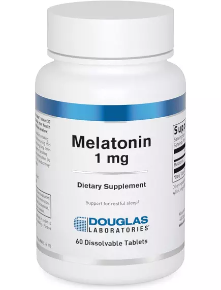 DOUGLAS LABORATORIES MELATONIN 1 MG / МЕЛАТОНІН 1 МГ 60 ТАБЛЕТОК від магазину біодобавок nutrido.shop