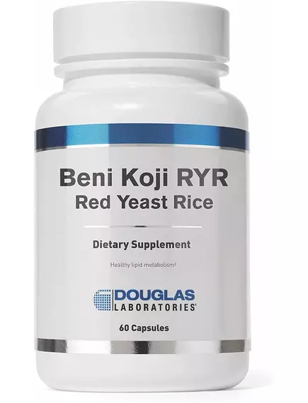 DOUGLAS LABORATORIES BENI KOJI RED YEAST RICE / ЧЕРВОНИЙ ДРІЖДЖОВИЙ РИС ЗДОРОВИЙ МЕТАБОЛІЗМ ЛІПІДІВ 60 КАПСУЛ від магазину біодобавок nutrido.shop