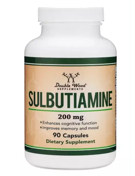 DOUBLE WOOD SULBUTIAMINE / СУЛЬБАТІАМІН (ВІТАМІН Б1) 200 МГ 90 КАПСУЛ від магазину біодобавок nutrido.shop