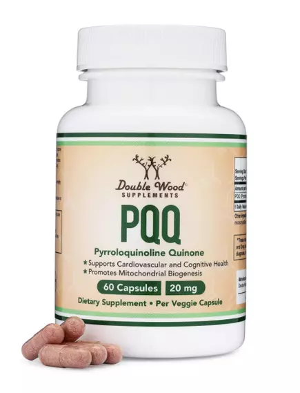 DOUBLE WOOD PQQ PYRROLOQUINOLINE QUINONE / ПІКУКУ ПІРРОЛОХІНОЛІНХІНОН 60 КАПС від магазину біодобавок nutrido.shop