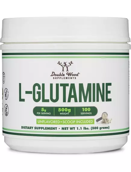 Double Wood L-Glutamine / L-глутамін порошок 500 г від магазину біодобавок nutrido.shop