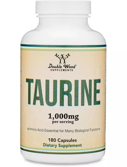 Double Wood L-Taurine / Таурин 180 капсул від магазину біодобавок nutrido.shop