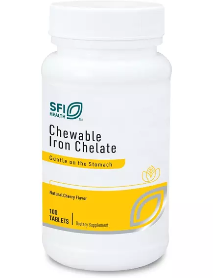 KLAIRE LABS CHEWABLE IRON CHELATE / ХЕЛАТНЕ ЖУВАЛЬНЕ ЗАЛІЗО 100 ТАБЛЕТОК від магазину біодобавок nutrido.shop