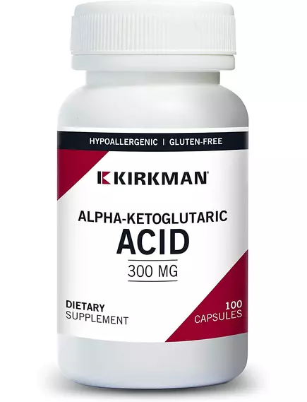 KIRKMAN ALPHA-KETOGLUTARIC ACID / АЛЬФА-КЕТОГЛУТАРОВА КИСЛОТА 300 МГ 100 КАПСУЛ від магазину біодобавок nutrido.shop