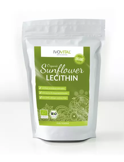 IVOVITAL ORGANIC SUNFLOWER LECITHIN / ОРГАНІЧНИЙ ЛЕЦИТИН ІЗ СОНЯШНИКА 300 Г від магазину біодобавок nutrido.shop