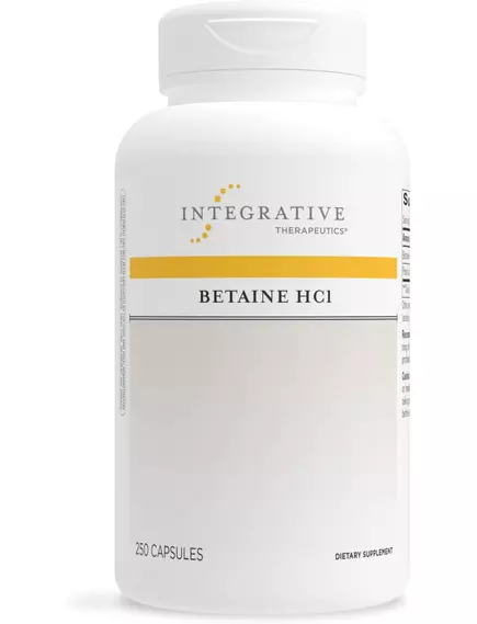 INTEGRATIVE THERAPEUTICS BETAINE HCL / БЕТАЇН HCI ПІДТРИМКА ЗДОРОВОЇ КИСЛОТНОСТІ ШЛУНКА 250 КАПСУЛ від магазину біодобавок nutrido.shop