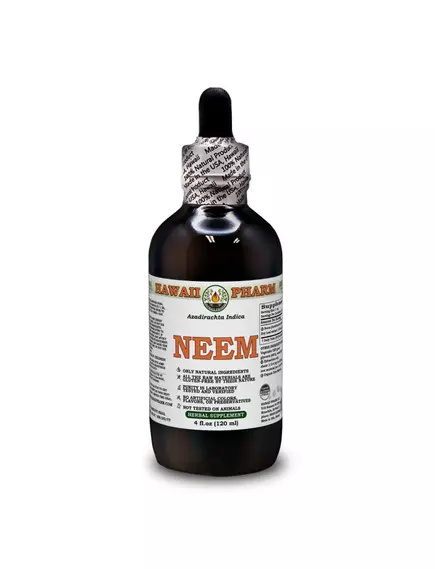 Hawaii Pharm Neem (Azadirachta indica) Alcohol-FREE / Нім органік без спирту 120 мл від магазину біодобавок nutrido.shop