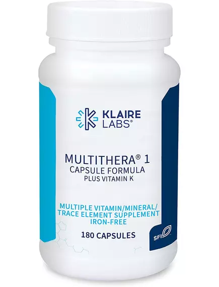 KLAIRE MULTITHERA1 CAPSULE FORMULA PLUS K / МУЛЬТИВІТАМІНИ БЕЗ ЗАЛІЗА З ВІТ К 180 КАПСУЛ від магазину біодобавок nutrido.shop